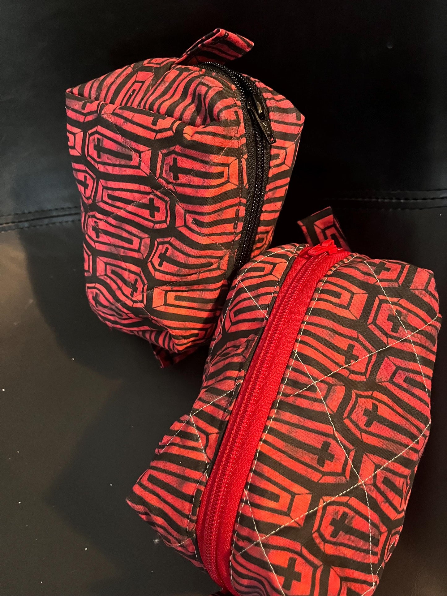 coffin print make up bags(pair)