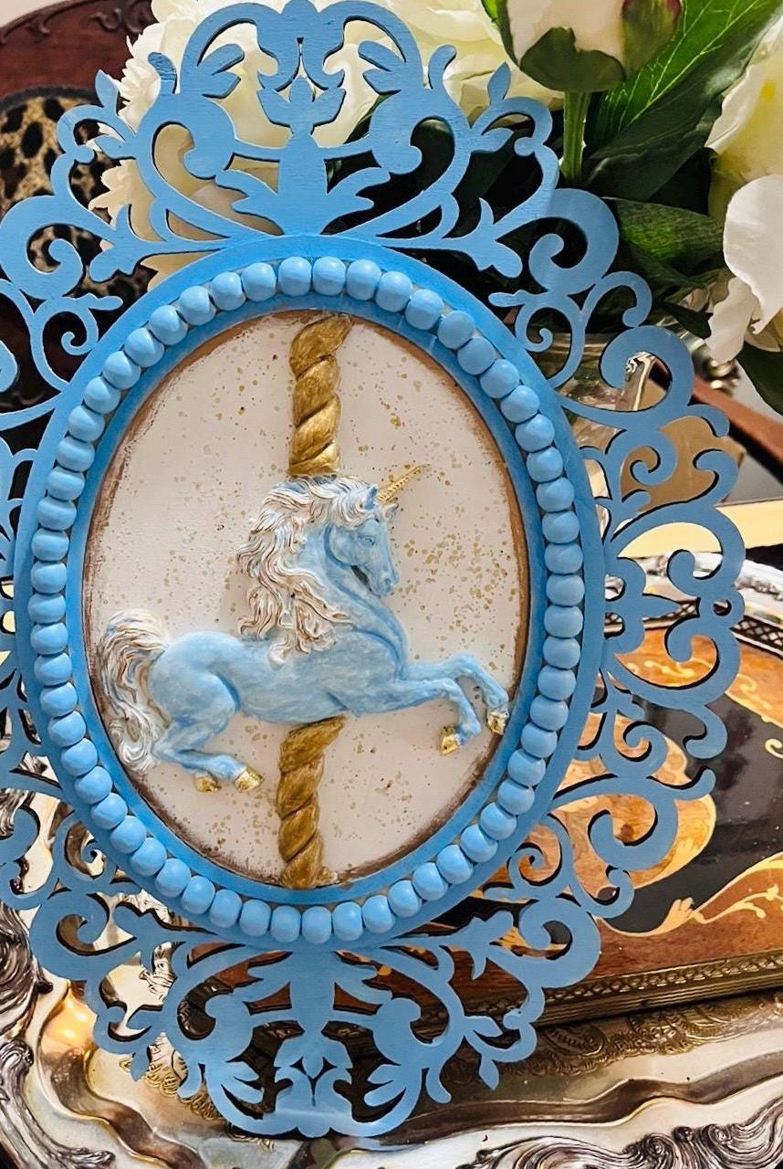 kid’s/Baby room decorations/Unicorn- Blue