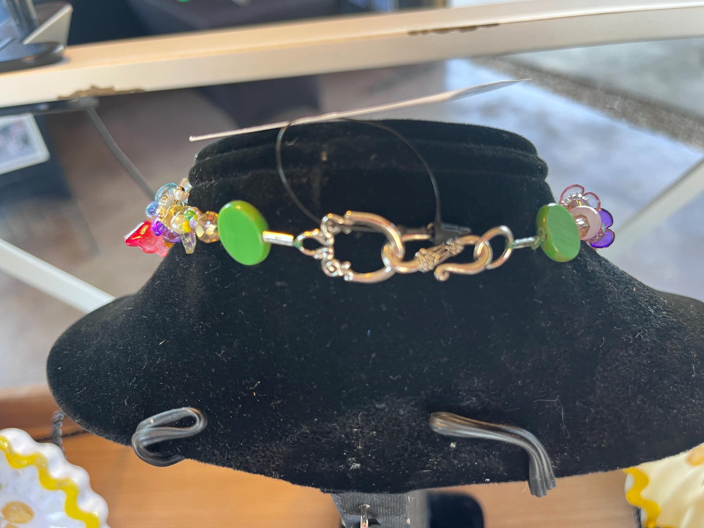 Chunky pastel necklace w/ Acrylic & Glass Beads