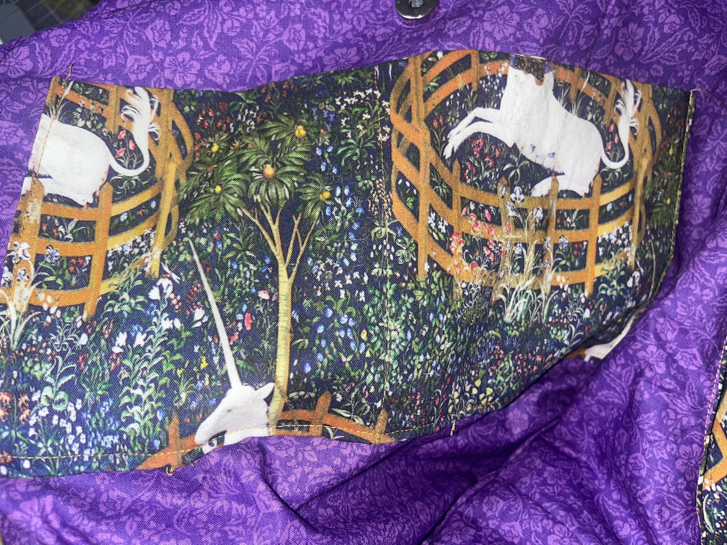 Unicorn print hobo bag