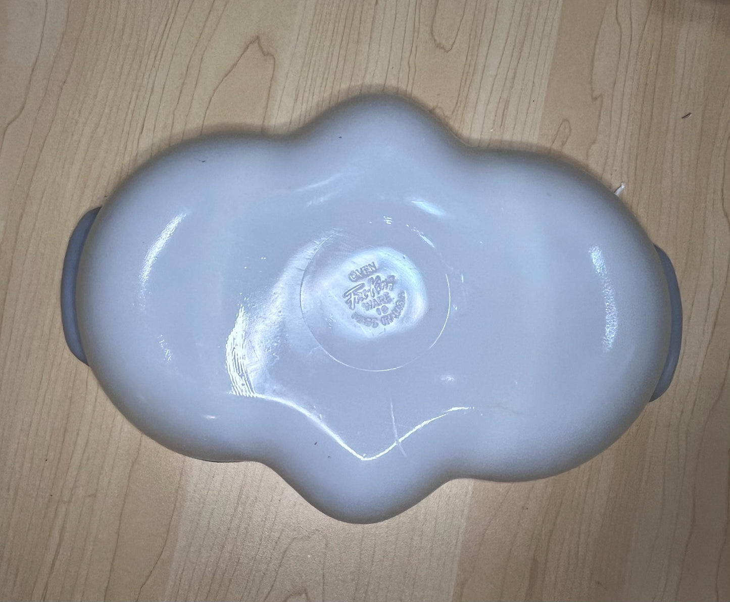 Fire king milk glass platter