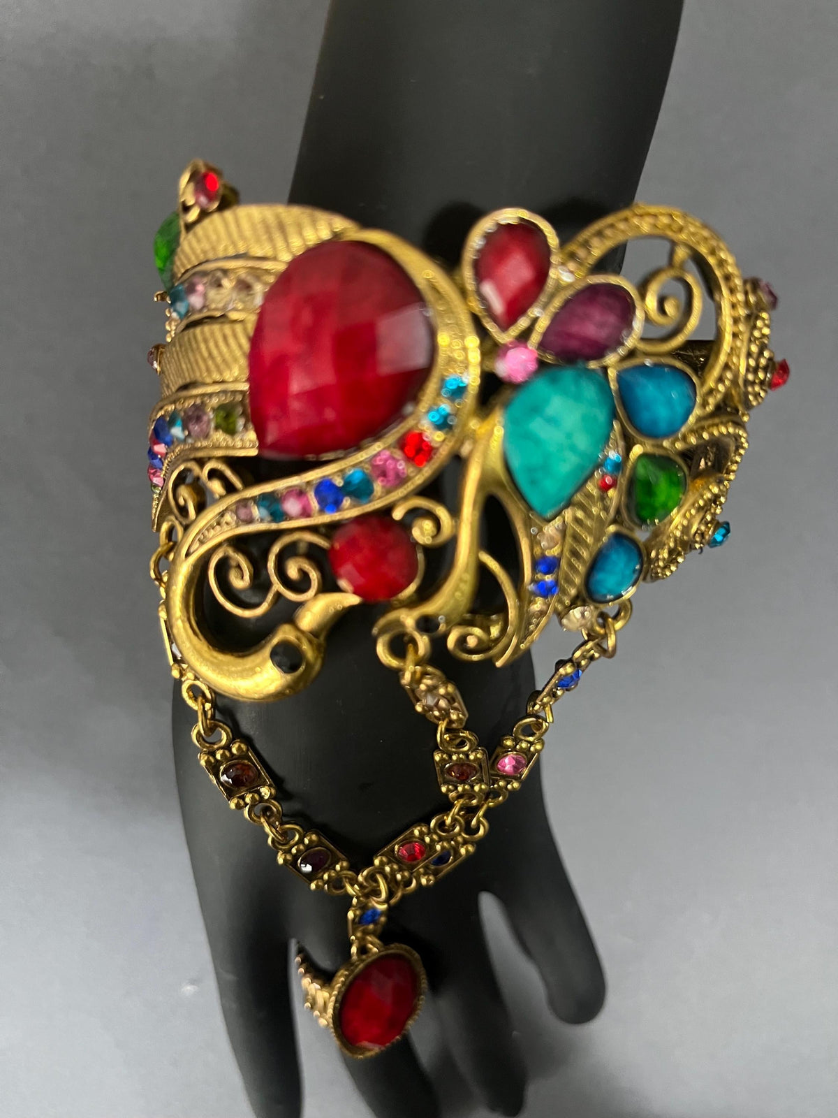 1990s ring chain bracelet
