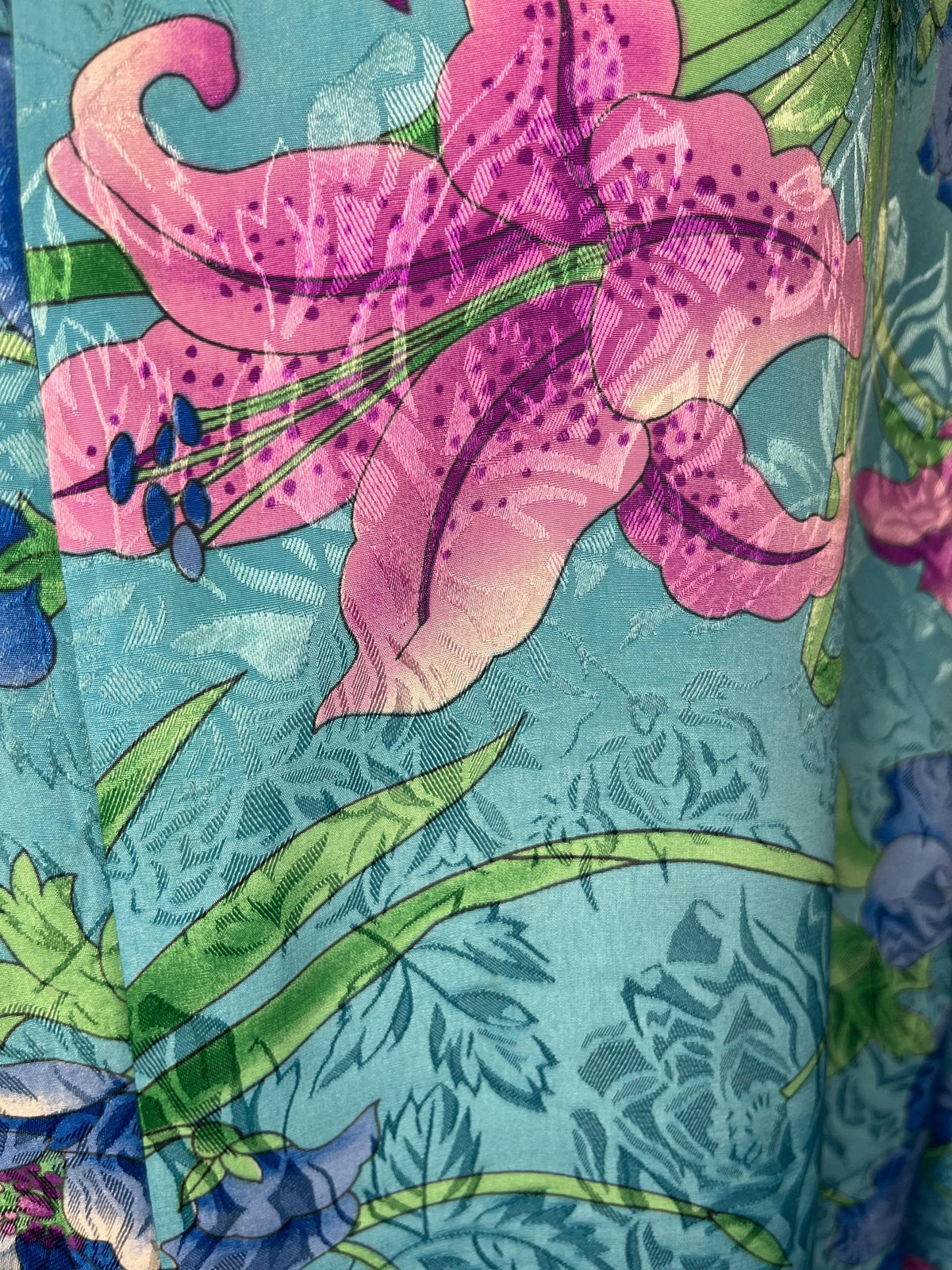 Blue Polyester 1980’s robe Caftan L