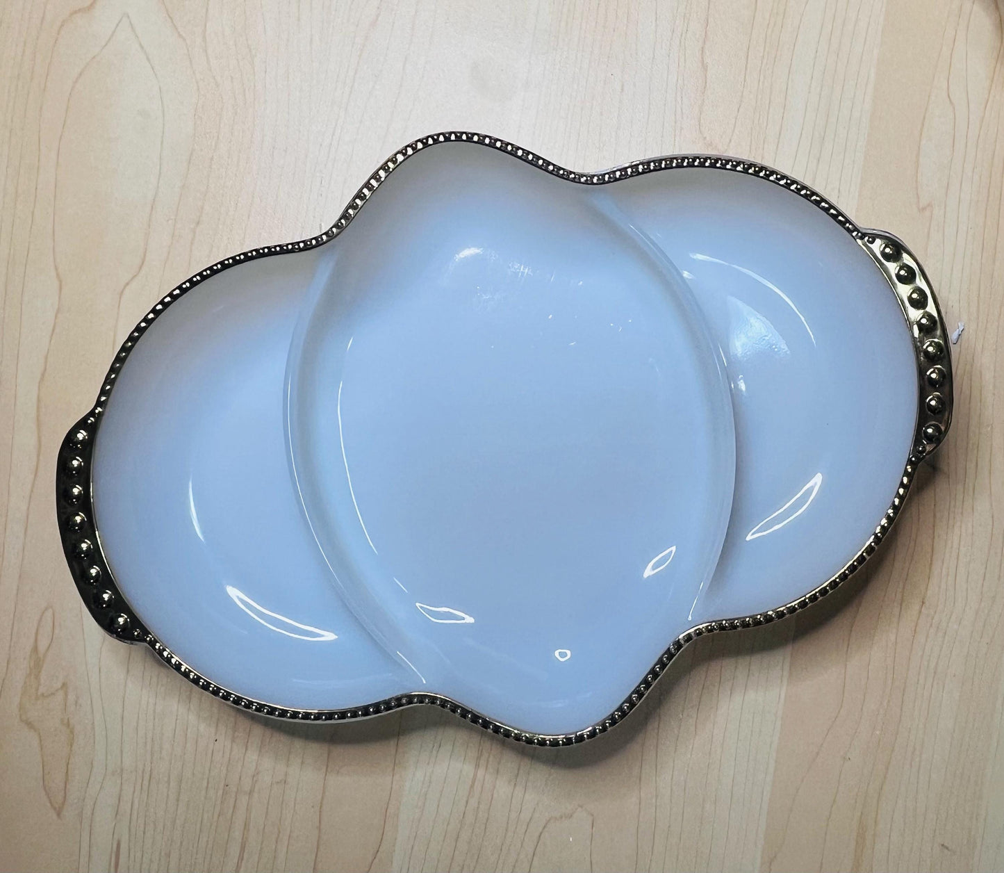 Fire king milk glass platter