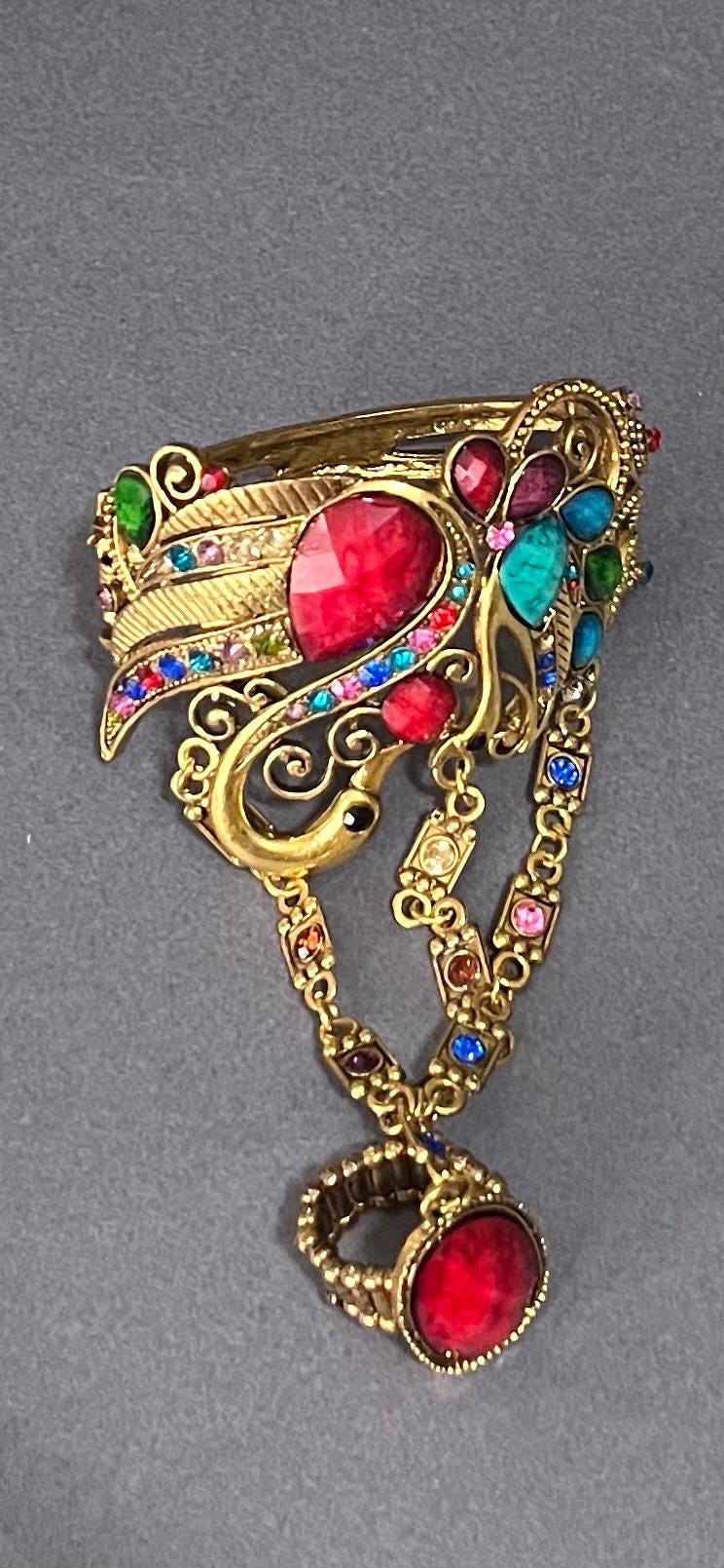 1990s ring chain bracelet