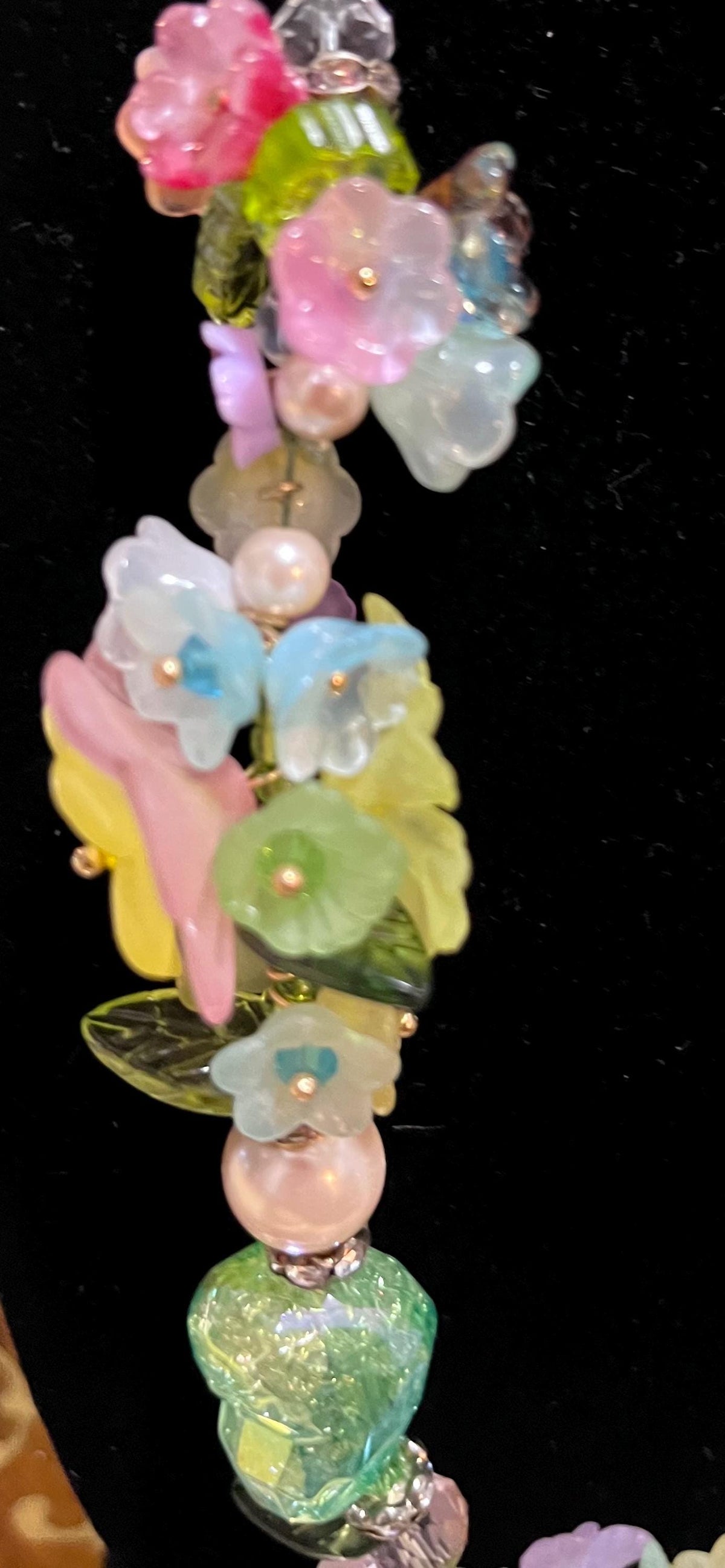 Beaded Acrylic flower necklace