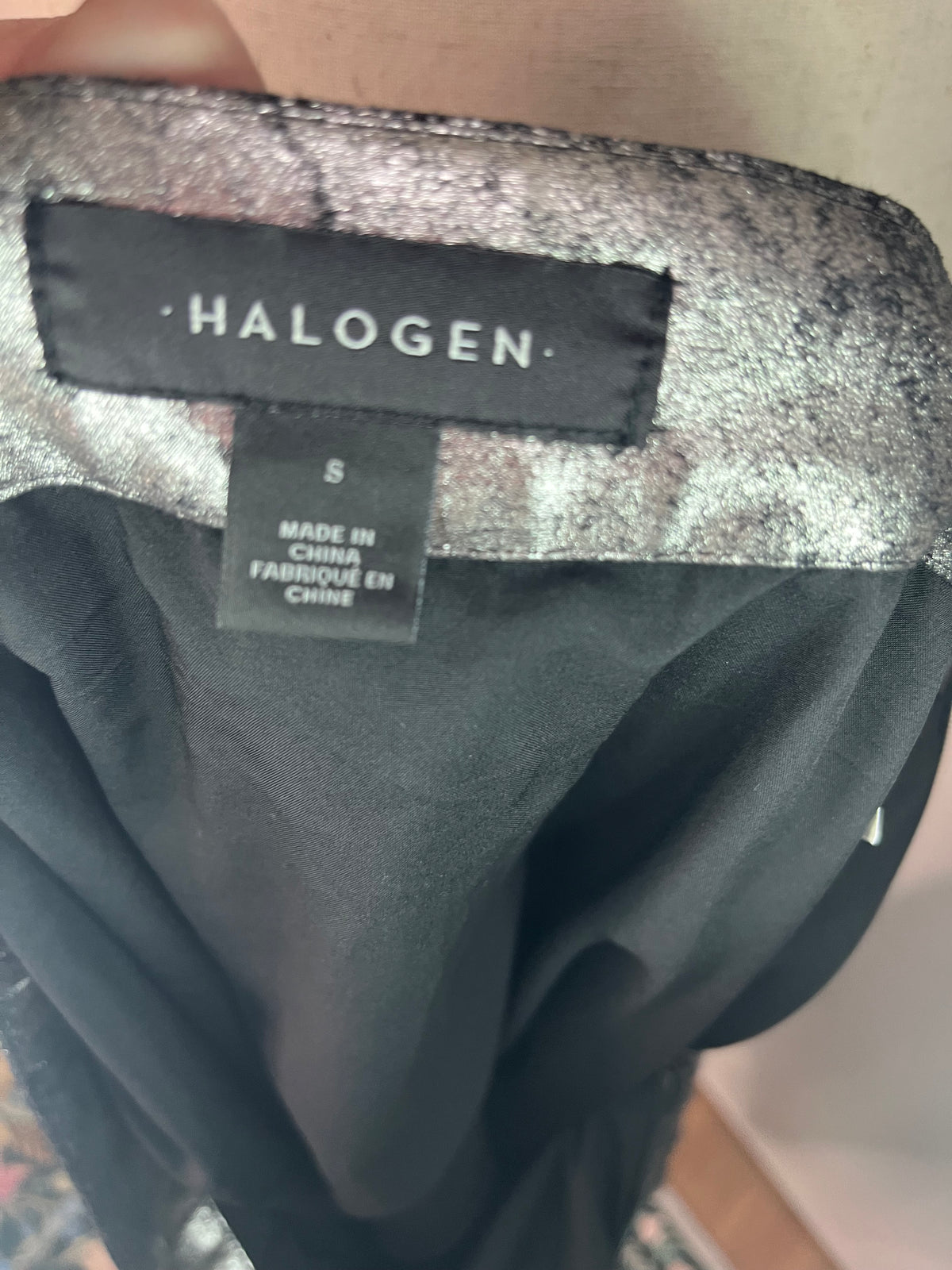 Pleated Silver Skirt by Halogen S