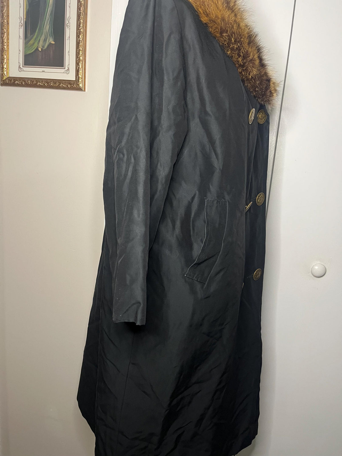 Vintage 1960’s Jacket with fur collar S