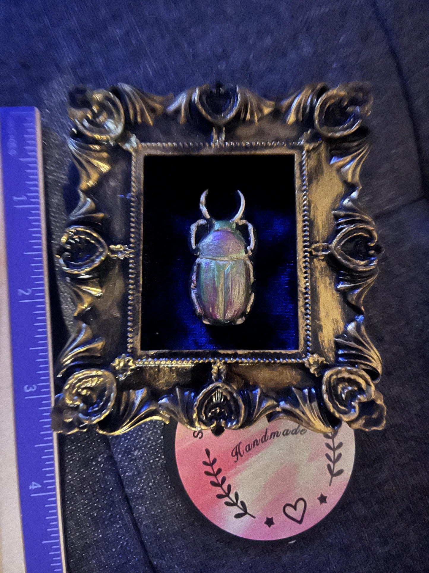Square frame w/ceramic  resin beetle
