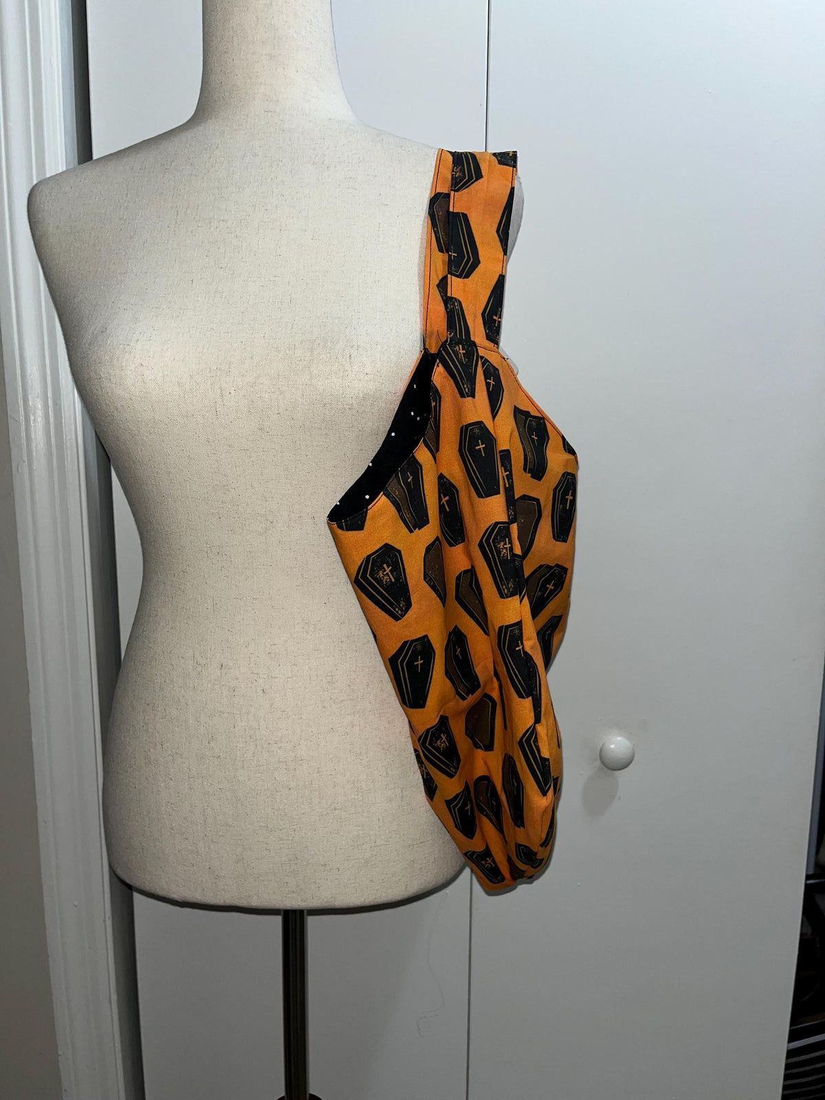 Coffin print hobo bag