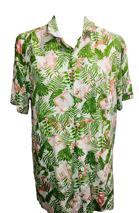 Men’s floral MTV button up shirt