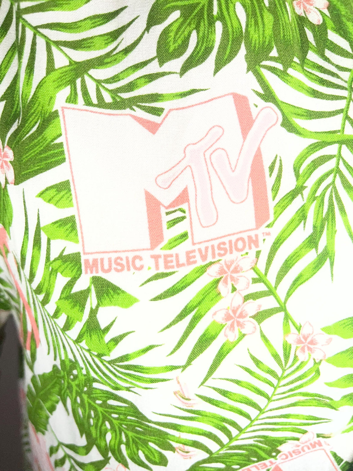 Men’s floral MTV button up shirt
