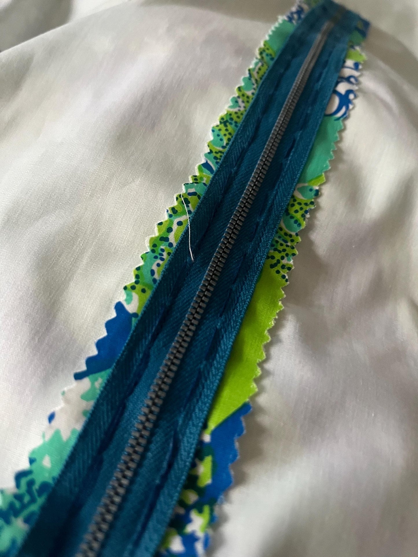 Vintage green/blue butterflies dress S/M