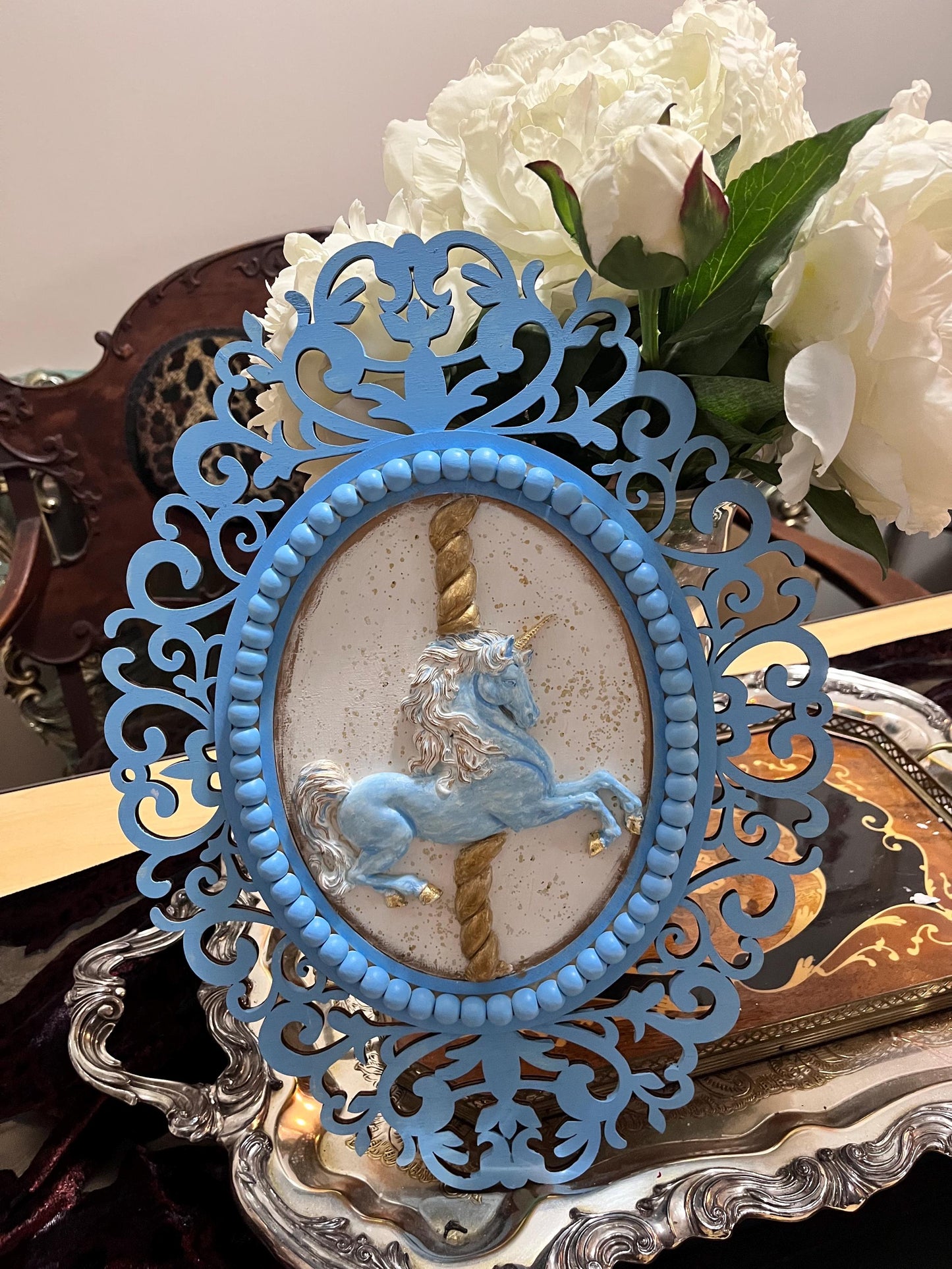 kid’s/Baby room decorations/Unicorn- Blue