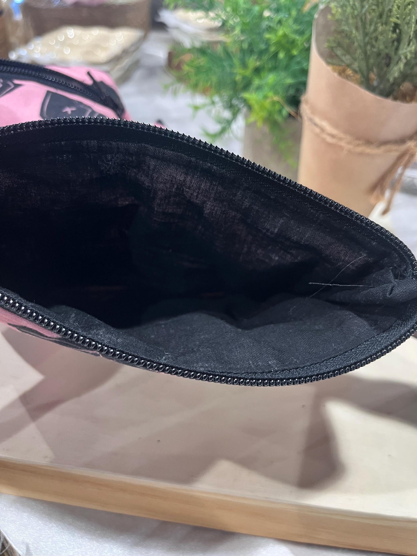 make up bag and zip pouch combo