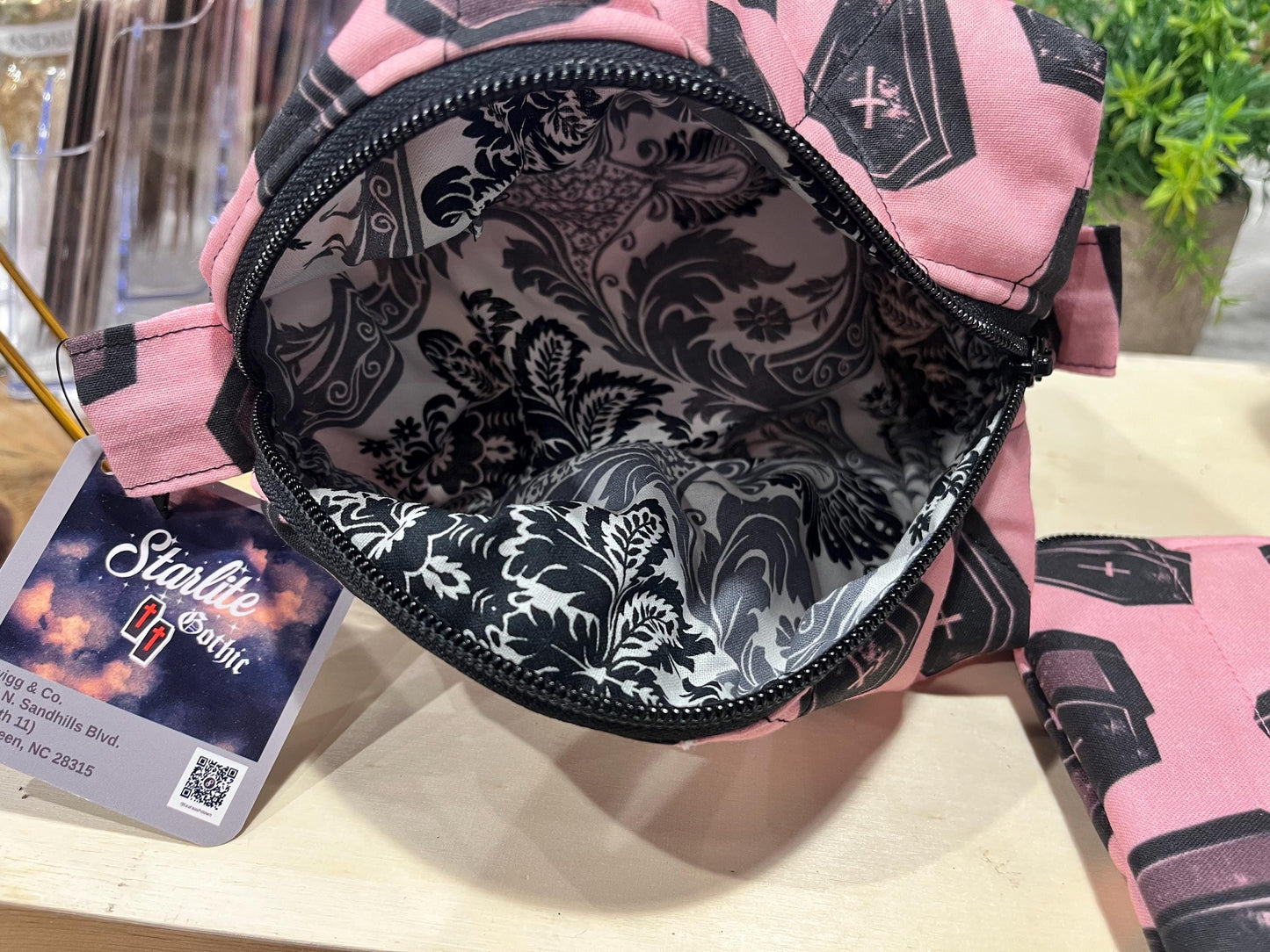make up bag and zip pouch combo