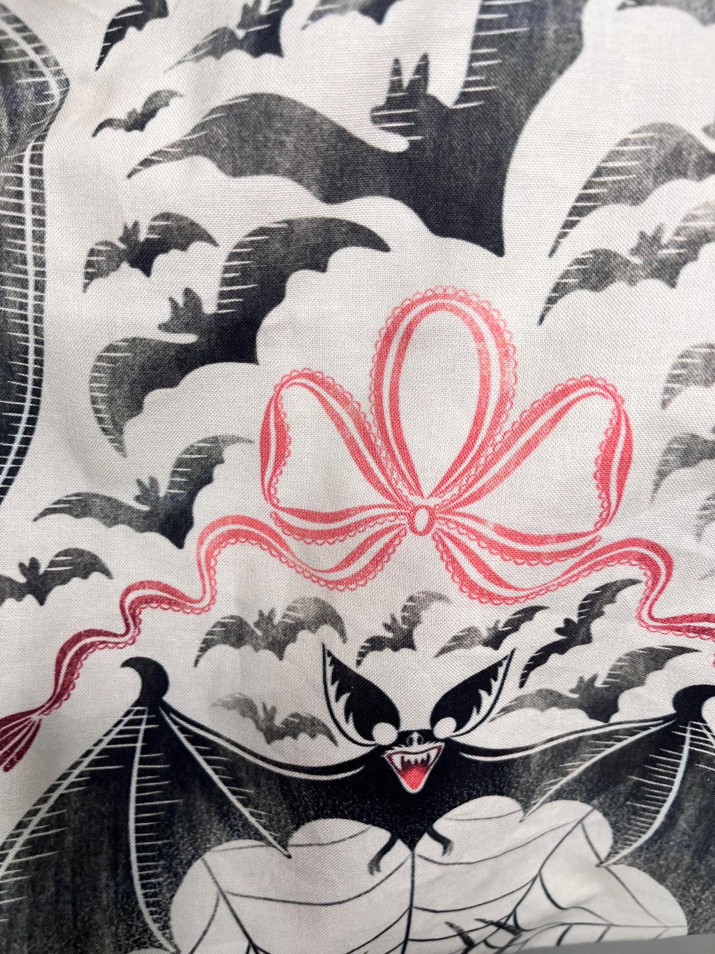 Cloth hobo bag/Bat & Spider print