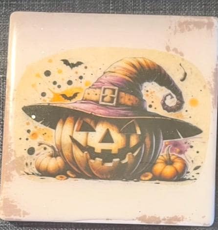 Pupkin W/witch hats drink coasters
