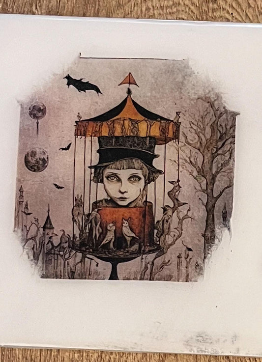 dark gothic art  Ceramic coasters