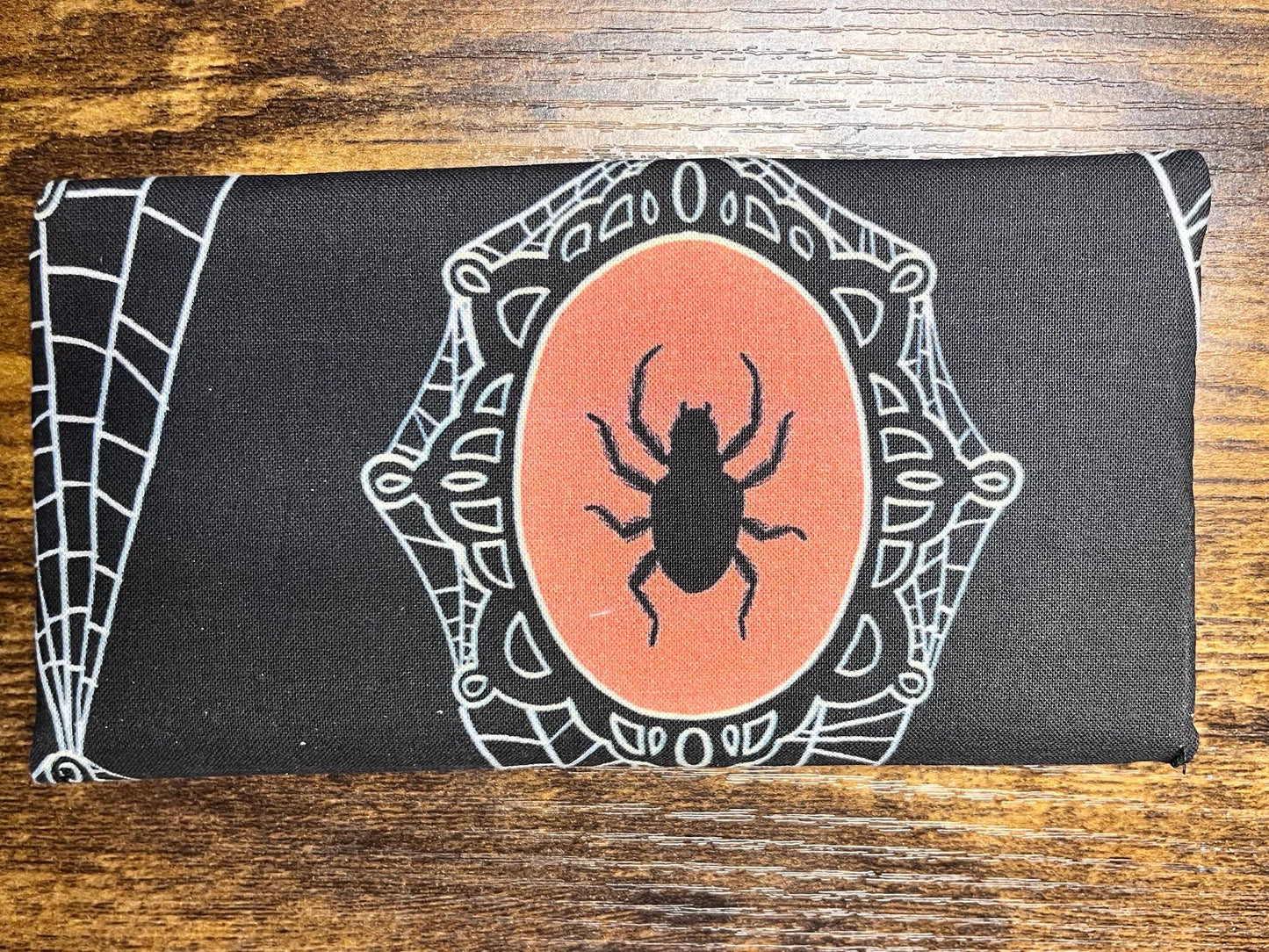 Spider & web cloth snap wallet
