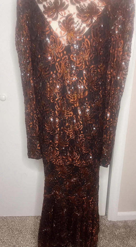Sequin & Beaded Dress by Frank Usher (no tags)
