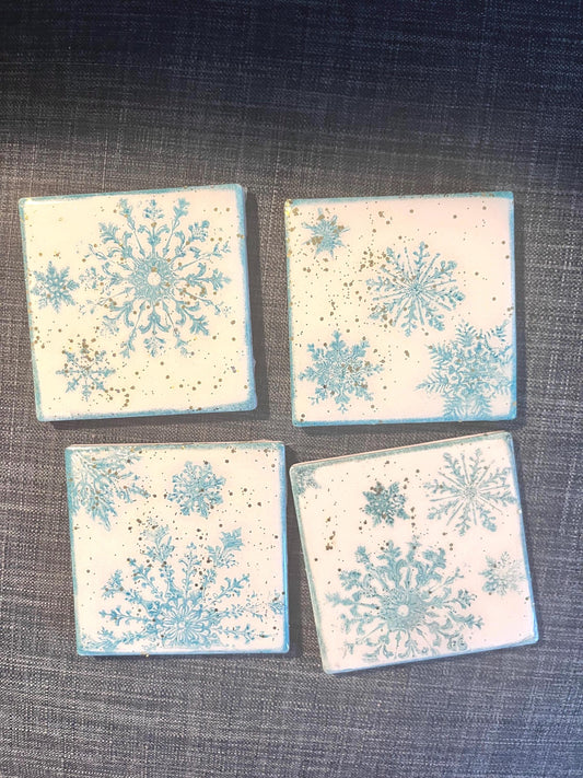 Snowflake theme Coasters