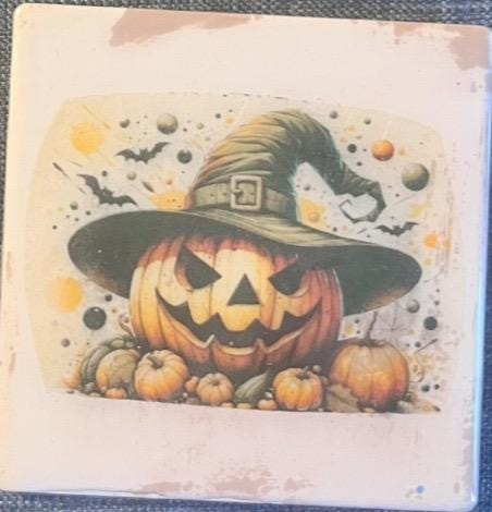 Pupkin W/witch hats drink coasters