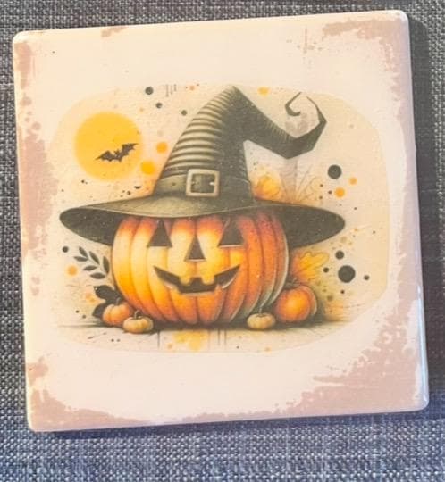 Pupkin W/witch hats drink coasters