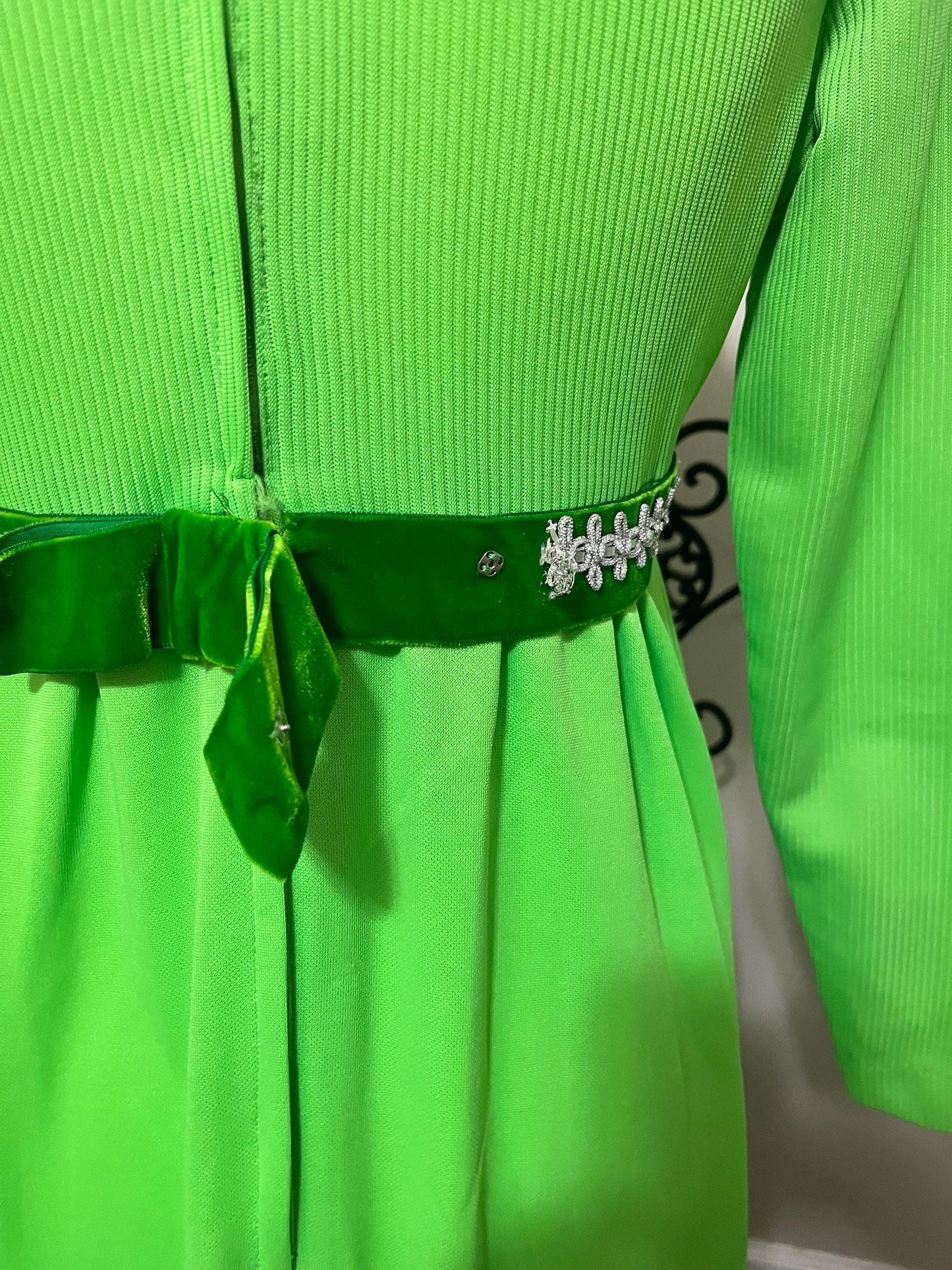 1960’s green polyester dress