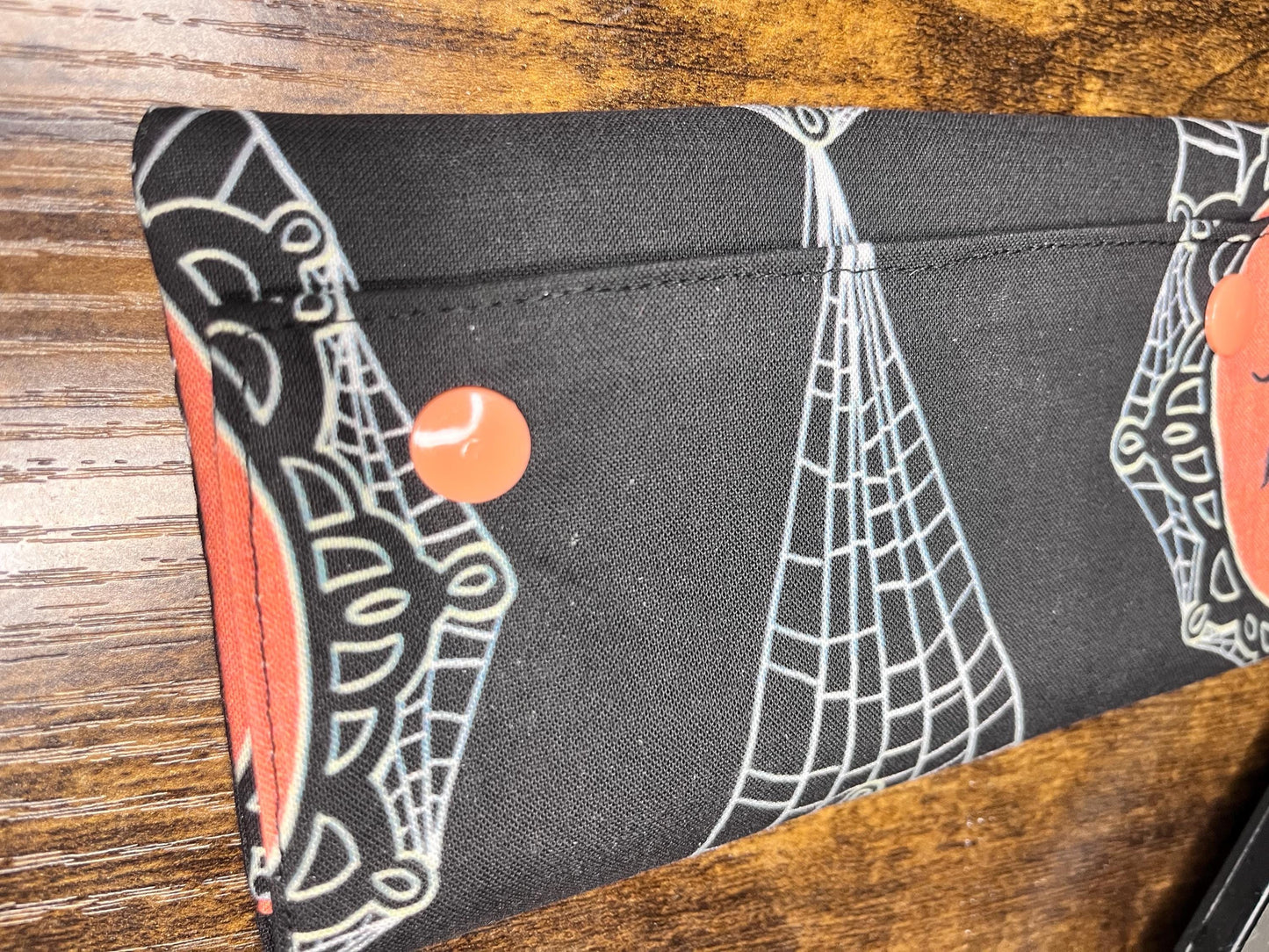 Spider & web cloth snap wallet