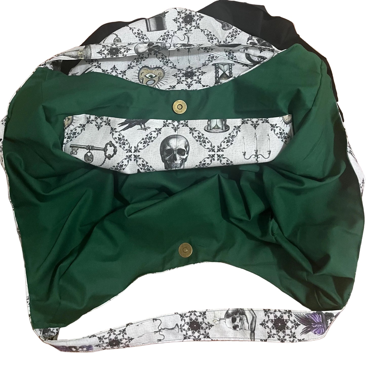 Halloween/Fall theme hobo tote bag w/Ruffle