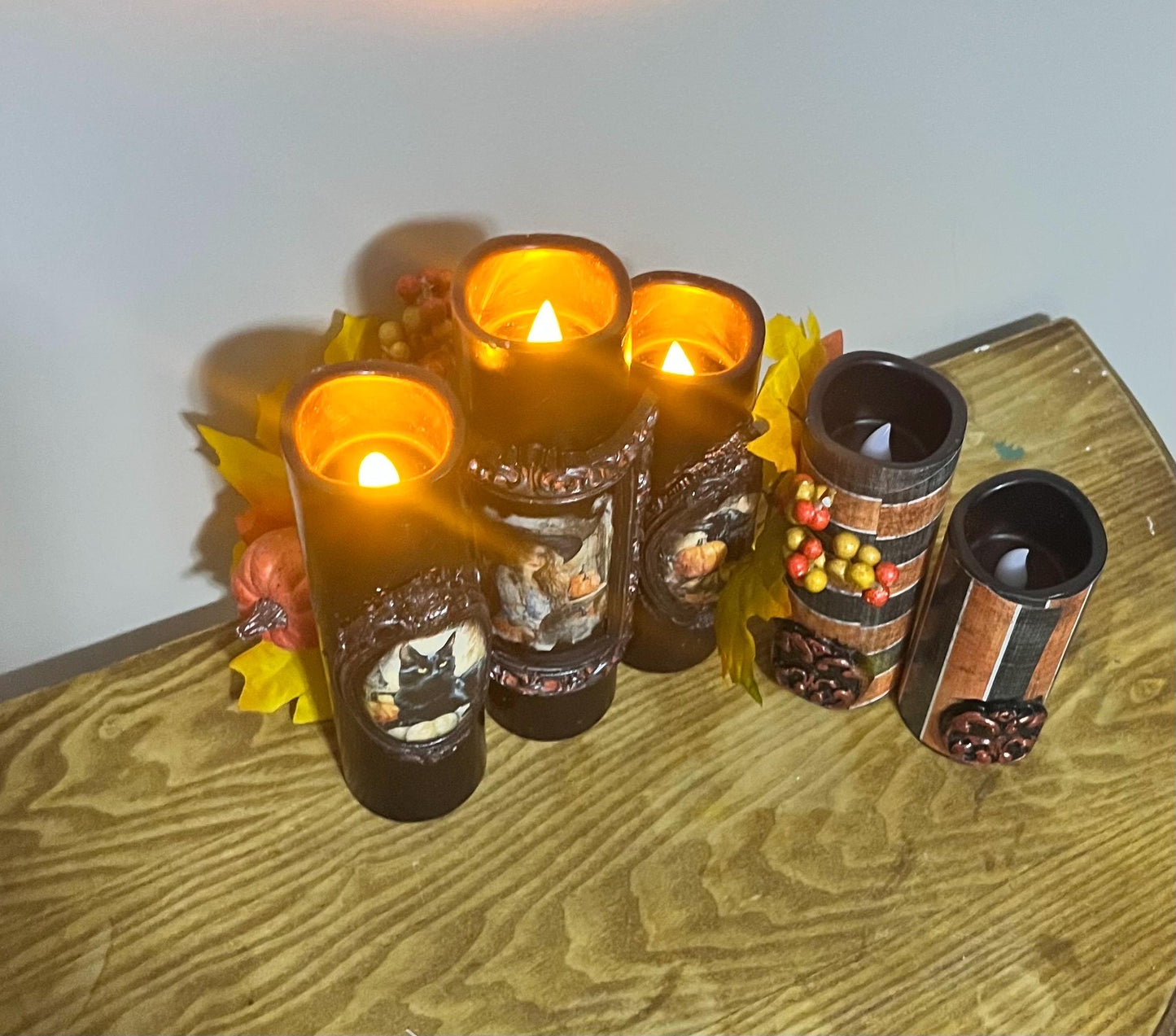 5 re-Designed Flameless Candles/Gothic Home