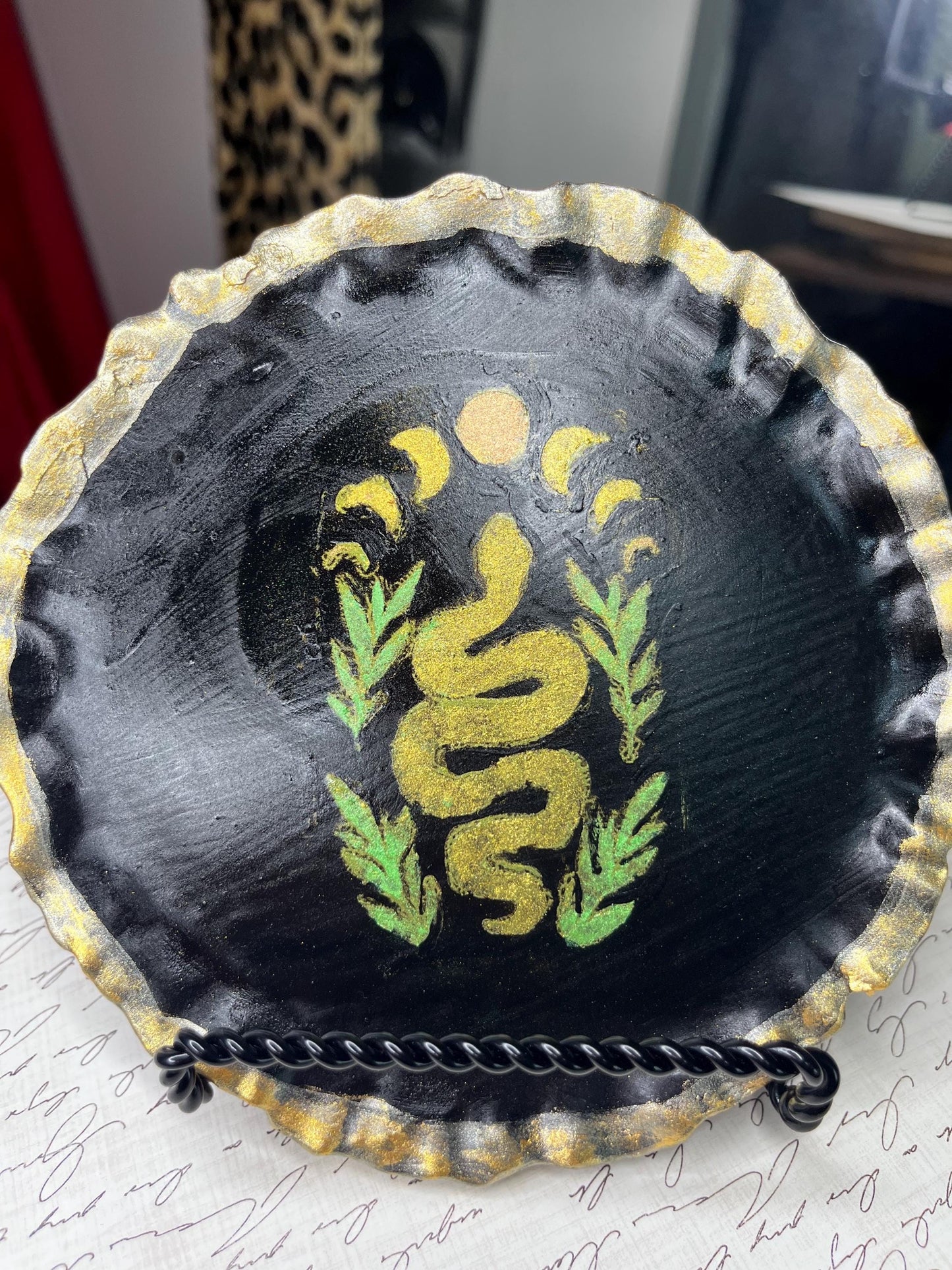 Snake & Moon theme trinket /ring tray