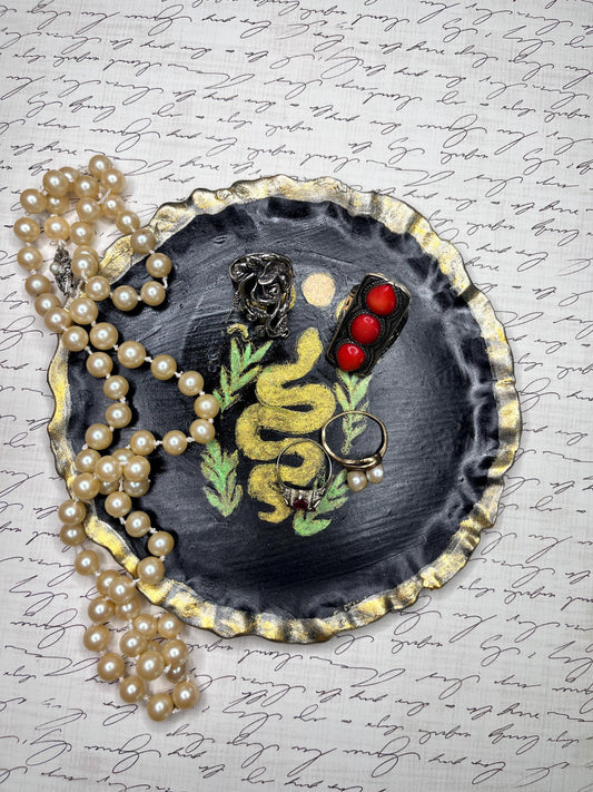 Snake & Moon theme trinket /ring tray