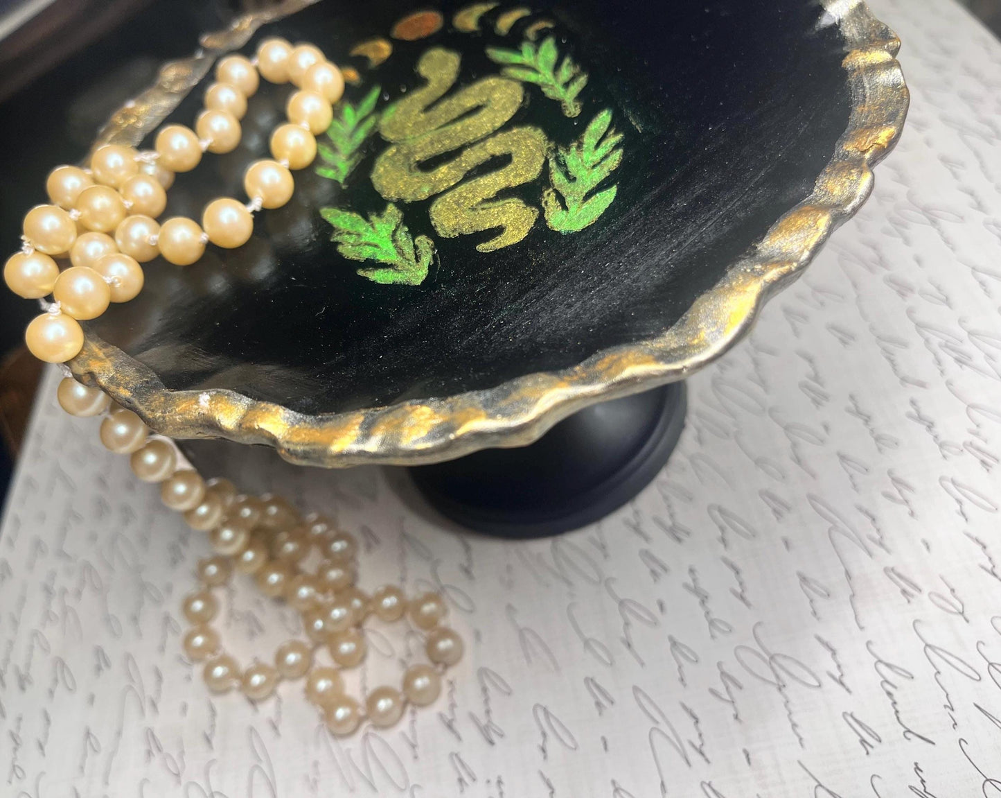 Snake & Moon theme trinket /ring tray