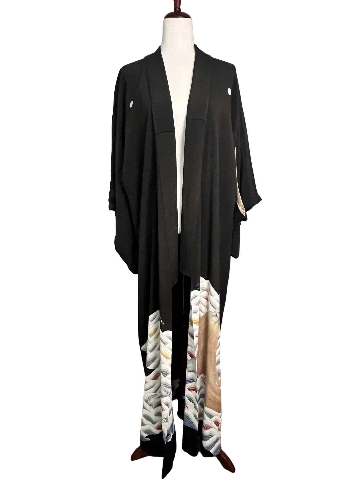 Vintage Silk Crepe Japanese Robe