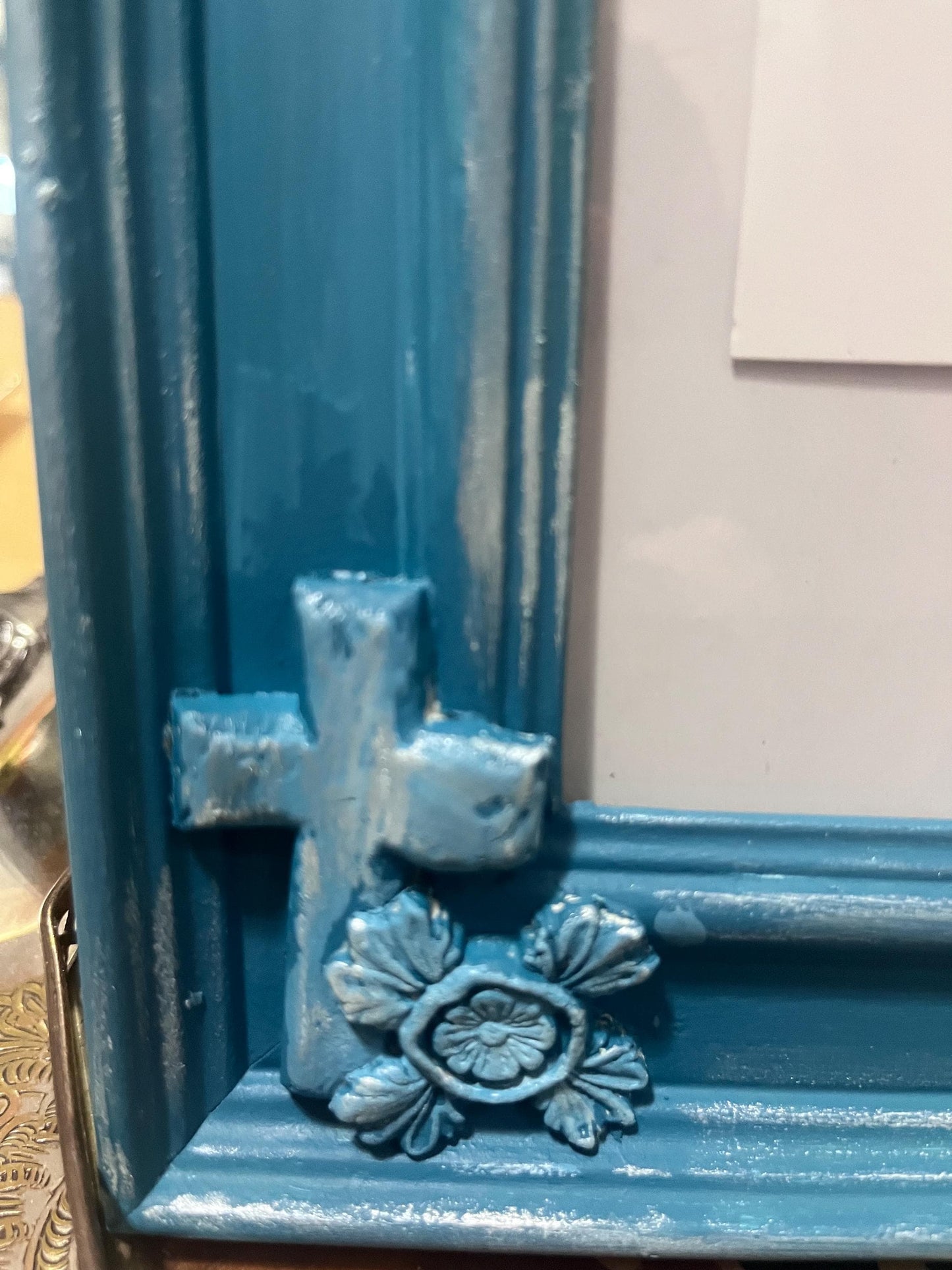Rustic Style Frame w/Crosses/Handmade