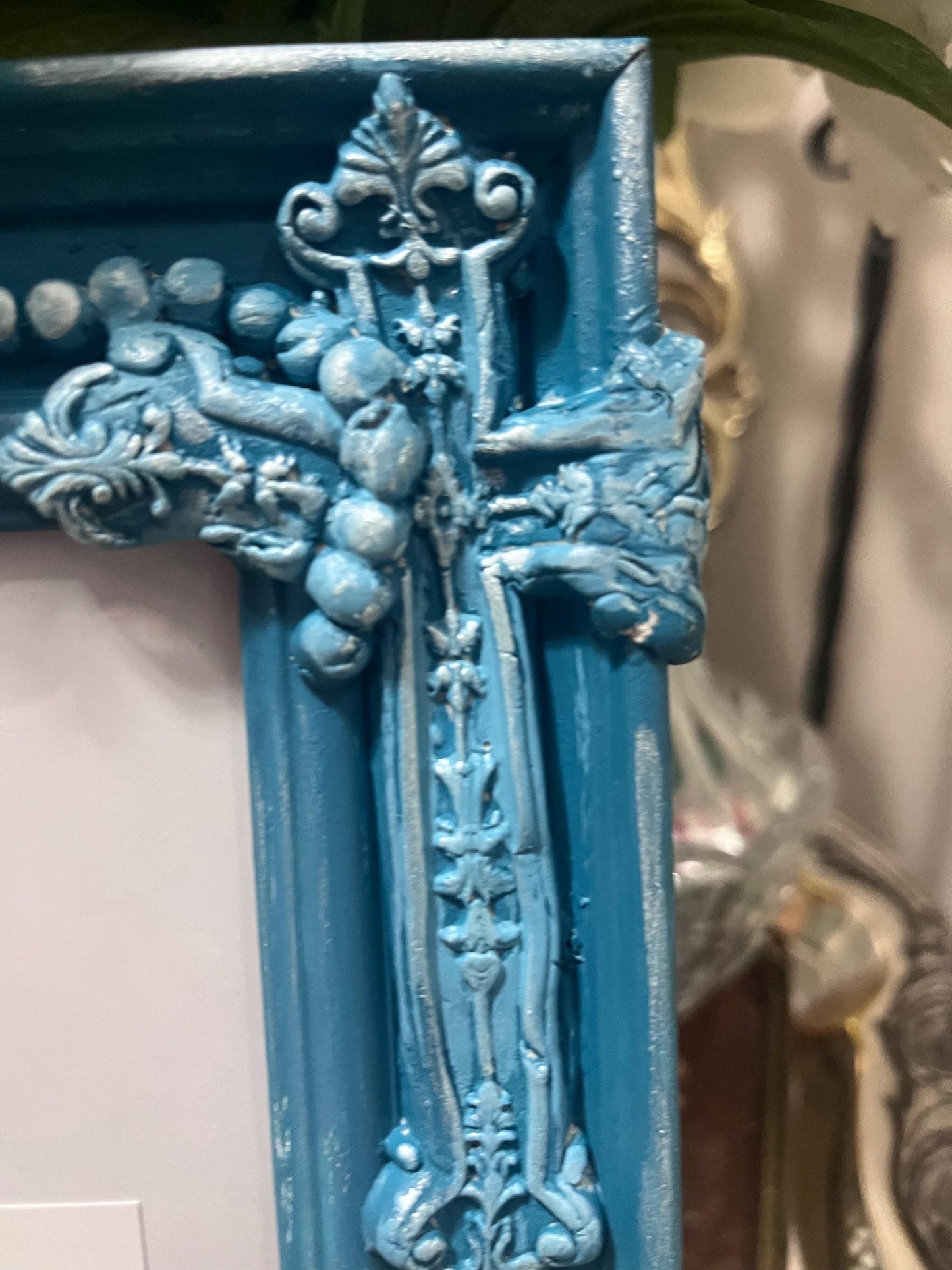 Rustic Style Frame w/Crosses/Handmade