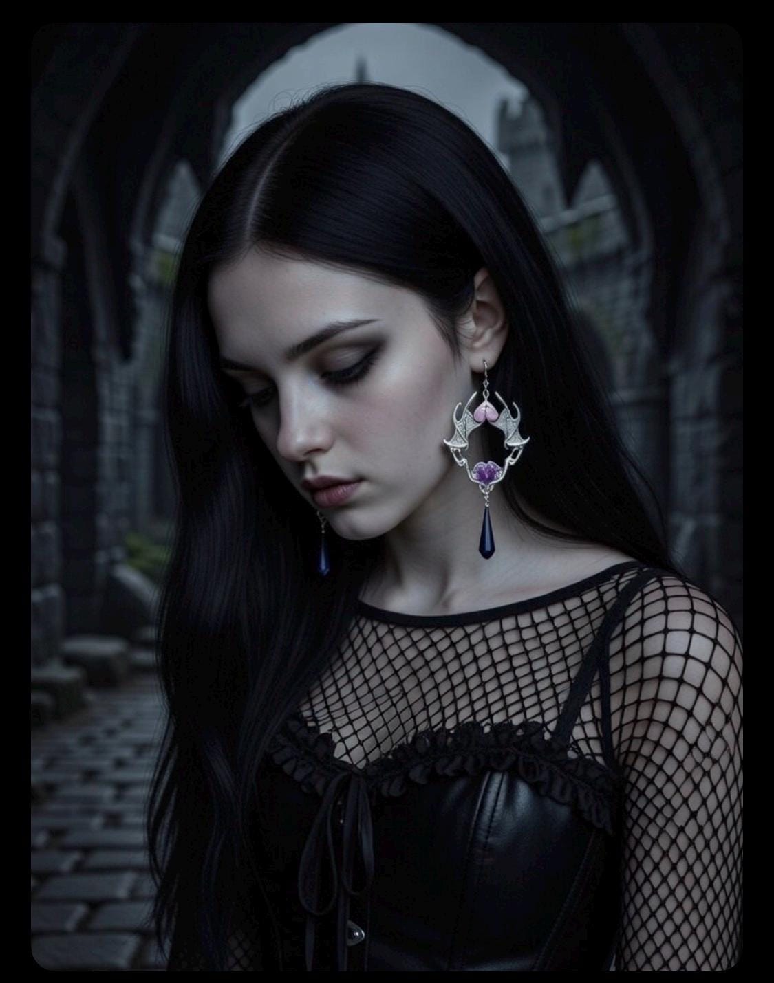 Bat wing Pewter Earrings