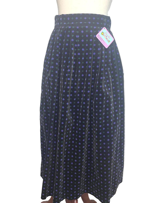 Vintage black velour skirt/gothic/cottage core XS