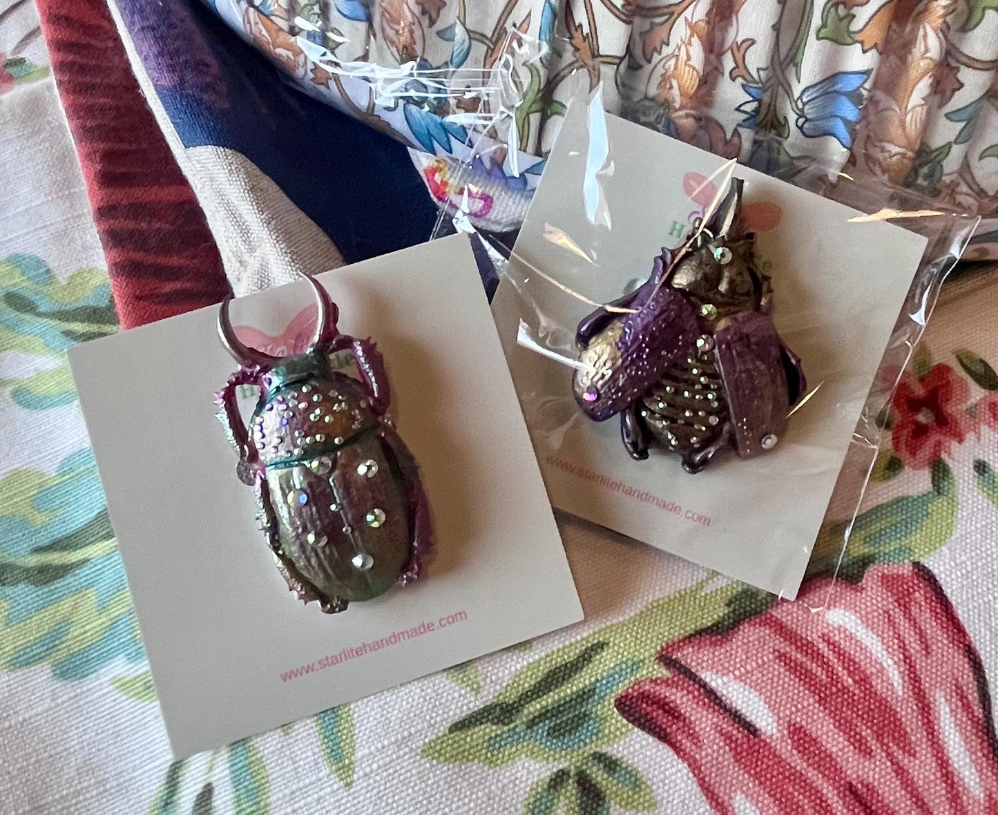 Bug Brooch w/Rhinestones