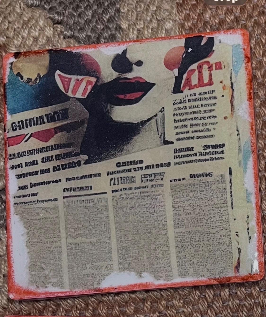 Circus theme drink coasters