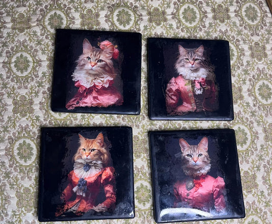 Victorian Cats Coasters