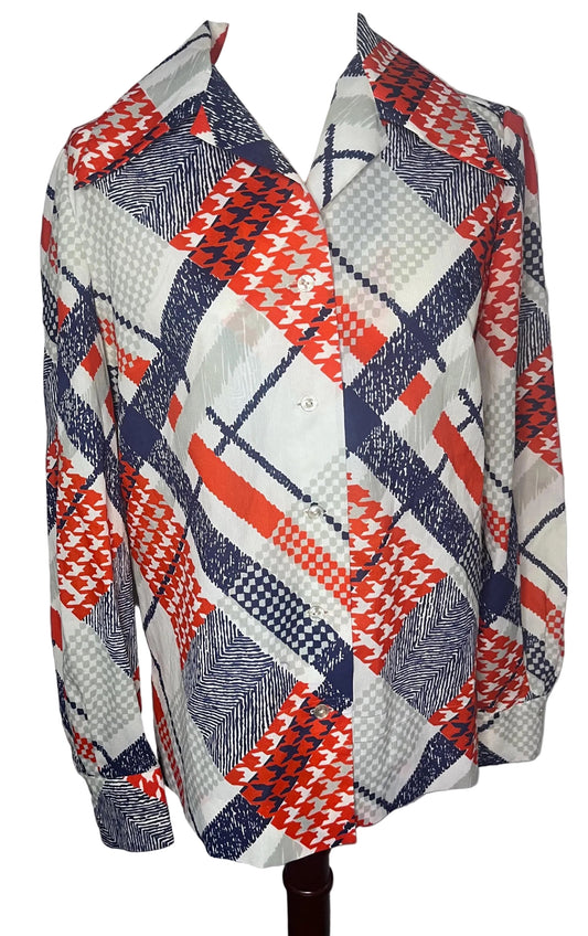 Womens Vintage  L/S Blouse